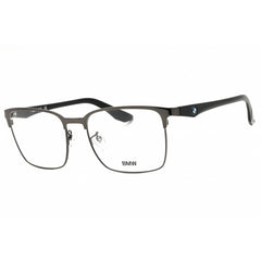 BMW Men's Eyeglasses - Shiny Gunmetal Metal Rectangular Full Rim Frame | BW5017 008