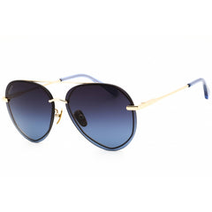 DIFF Eyewear Women's Sunglasses - Gold/Blue Metal Aviator Rimless Frame | SDFLNOX GBLP