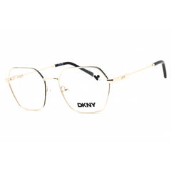 DKNY Women's Eyeglasses - Gold Metal Rectangular Shape Full Rim Frame | DK1033N 717
