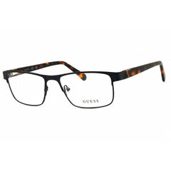 Guess Men's Eyeglasses - Matte Blue Metal Rectangular Full Rim, 55mm | GU50003 091
