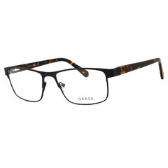 Guess Men's Eyeglasses - Matte Blue Metal Rectangular Full Rim, 57mm | GU50003 091