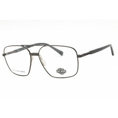 Harley Davidson Men's Eyeglasses - Shiny Gunmetal Metal Rectangular Frame | HD0827 008
