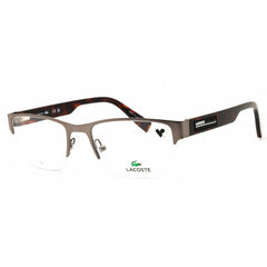 Lacoste Men's Eyeglasses - Matte Gunmetal Metal Rectangular Half Rim Frame | L2299 033