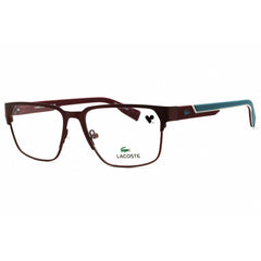 Lacoste Men's Eyeglasses - Matte Burgundy Metal Rectangular Full Rim | L2306N 601