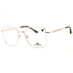 Lacoste Women's Eyeglasses - Rose Gold Metal Rectangular Full Rim Frame | L2316 770
