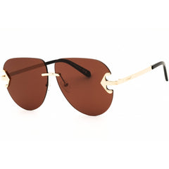Off White Unisex Sunglasses - Gold Metal Aviator Shape Rimless Frame | ALEXANDRIA 7660