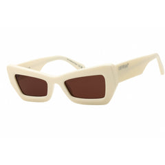 Off White Women's Sunglasses - White Acetate Cat Eye Full Rim Frame | AURORA137 0164