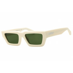Off White Unisex Sunglasses - White Acetate Rectangular Full Rim | MANCHESTER129 0155