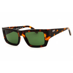 Off White Unisex Sunglasses - Havana Acetate Rectangular Full Rim | Prescott 117 6065