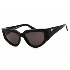Off White Women's Sunglasses - Shiny Black Acetate Cat Eye Full Rim | Seward 116 1007