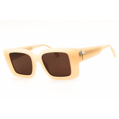 Palm Angels Women's Sunglasses - Sand Acetate Rectangular Full Rim Frame | DORRIS 1764
