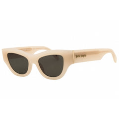 Palm Angels Women's Sunglasses - Beige Acetate Cat Eye Full Rim Frame | JUNE 6255