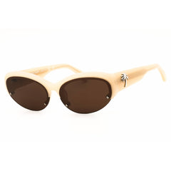 Palm Angels Unisex Sunglasses - Sand Acetate Cat Eye Half Rim Frame | PALMDALE 1764