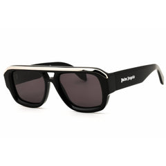 Palm Angels Unisex Sunglasses - Jet Black Acetate Rectangular Frame | STOCKTON 1007