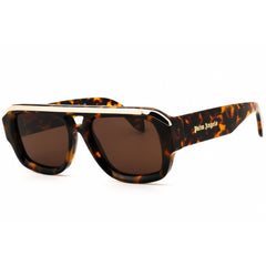 Palm Angels Unisex Sunglasses - Havana Acetate Rectangular Full Rim | STOCKTON 6064