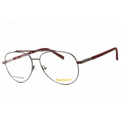 Timberland Men's Eyeglasses - Shiny Dark Nickeltin Metal Aviator Frame | TB50050 006