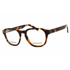 Timberland Men's Eyeglasses - Red Havana Acetate Round Full Rim Frame | TB50052 054