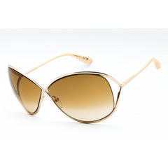 Tom Ford Women's Sunglasses - Shiny Rose Gold Metal Oversized Full Rim | FT0130 28F