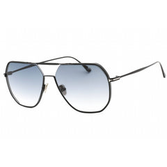 Tom Ford Men's Sunglasses - Shiny Black Metal Aviator Full Rim Frame | FT0852 01B