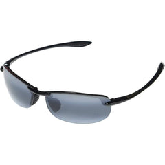 Maui Jim Men's Sunglasses - Makaha Black Plastic Half Rim Frame | MJ0405SA-001 64