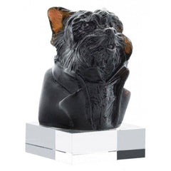 Daum Decoration Figurine - Les Dandys Oscar Junior Black Crystal Bulldog | 03800