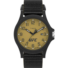 Timex Men's Watch - UFC Street Quartz Brown Dial Black Fabric Strap | TW2V62200JT