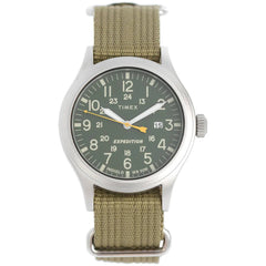 Timex Men's Watch - Expedition Quartz Green Dial Fabric Strap Date | TW2V63700VQ