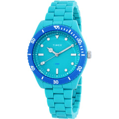 Timex Women's Analog Watch - Legacy Quartz Green Dial Plastic Bracelet | TW2Y04700VQ