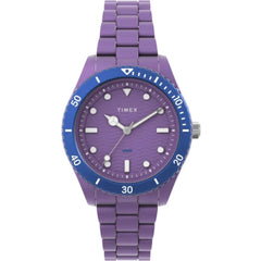 Timex Women's Analog Watch - Legacy Quartz Purple Dial Plastic Bracelet | TW2Y04800VQ