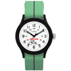 Timex Women's Watch - x Monopoly Quartz White Dial Green Fabric Strap | TW2Y47100JR
