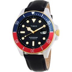 Timex Men's Watch - Harborside Coast Automatic Blue Dial Leather Strap | TWH6Z43109J