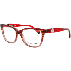 Longchamp Women's Eyeglasses - Textured Red Cat Eye Full Rim Frame | LO2744-N-606-55