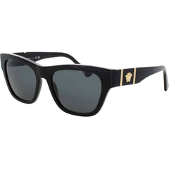 Versace Men's Sunglasses - Black Acetate Square Full Rim Frame | 0VE4457-GB1/8755