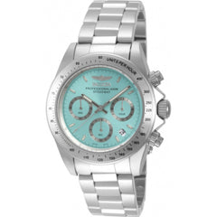 Invicta Men's Watch - Speedway Chronograph Light Blue Dial Silver Bracelet | 49800
