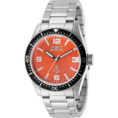 Invicta Men's Watch - Ocean Voyage Quartz Orange Dial Silver Steel Bracelet | 50017