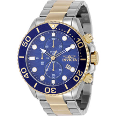 Invicta Men's Watch - Pro Diver Chrono Blue Dial Two Tone Steel Bracelet | 50224