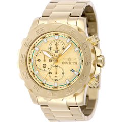 Invicta Men's Watch - Pro Diver Quartz Chronograph Gold Dial Stainless Steel | 50248