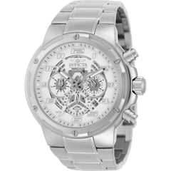 Invicta Men's Watch - S1 Rally Quartz Skeleton Silver Tone Dial Steel Bracelet | 50256