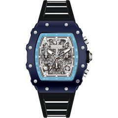 Invicta Men's Watch - Invicta Racing Chrono Silver Skeleton Dial Black Strap | 69707