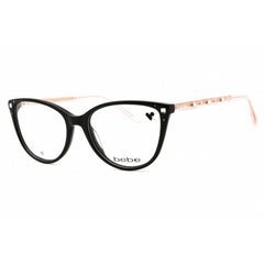 Bebe Women's Eyeglasses - Jet Black Acetate Cat Eye Shape Full Rim Frame | BB5225 001