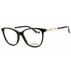 Bebe Women's Eyeglasses - Jet Black Acetate Round Shape Full Rim Frame | BB5229 001