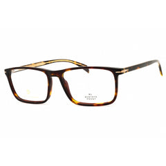 David Beckham Men's Eyeglasses - Havana Acetate Rectangular Frame | DB 1019 0086 00