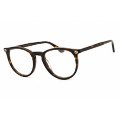 Gucci Women's Eyeglasses - Havana Acetate Round Shape Full Rim Frame | GG0027O 002