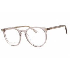 Gucci Women's Eyeglasses - Shiny Transparent Taupe Acetate Round Frame | GG0027O 011