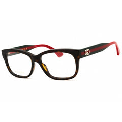 Gucci Women's Eyeglasses - Havana Acetate Rectangular Full Rim Frame | GG0278ON 012