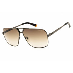 Guess Men's Sunglasses - Shiny Gunmetal Metal Rectangular Full Rim Frame | GU00070 08F