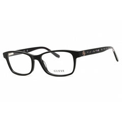 Guess Women's Eyeglasses - Shiny Black Acetate Rectangular Full Rim Frame | GU2874 001