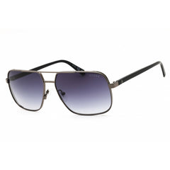 Guess Men's Sunglasses - Shiny Gunmetal/Black Rectangular Full Rim Frame | GU00119 08B