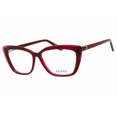 Guess Women's Eyeglasses - Shiny Bordeaux Acetate Cat Eye Full Rim Frame | GU2977 069