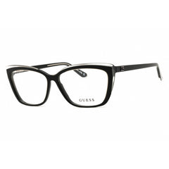 Guess Women's Eyeglasses - Black/Clear Acetate Cat Eye Full Rim Frame | GU2977 005